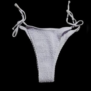 3 For $15 New Women's Soft Crinkled String Swim Bottoms Sz Sm